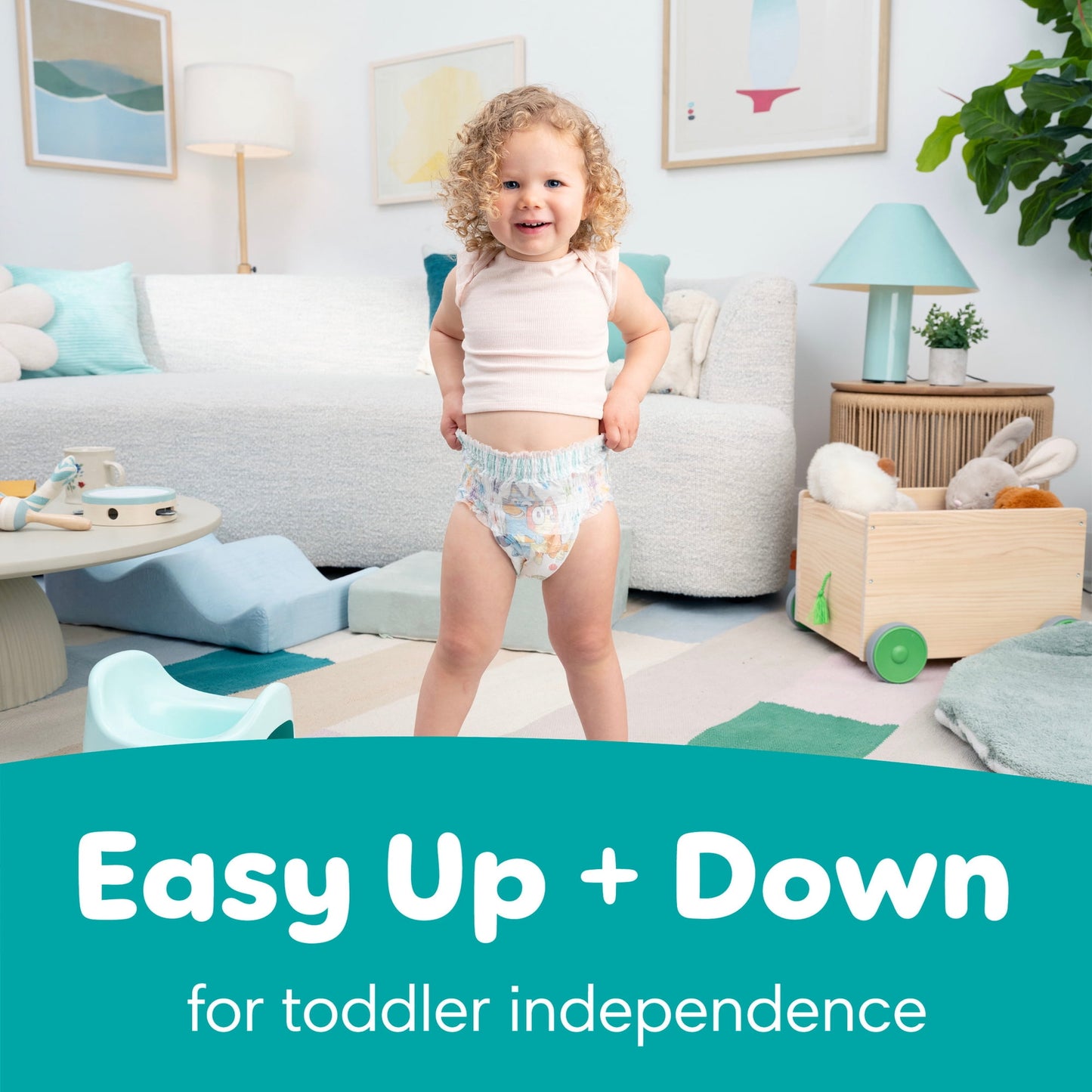 Pampers Easy Ups Bluey Potty Training Pants Size 5T6T, 50 Count (Select for More Options)