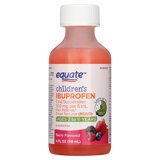 Equate Children's Pain Reliever/Fever Reducer Ibuprofen Oral Suspension, Berry Flavor, 100 mg, 4 fl oz