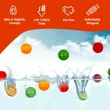 Sugar Free Assorted Fruit Flavor Hard Candy – 2  lb Bulk Bag (Approx 150 Count) - Cherry, Lime, Orange Individually Wrapped, Keto & Diabetic Friendly Low‑Calorie Sugar Free Hard Candy