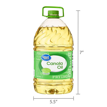 Great Value Canola Oil, Heart Healthy, High Smoke Point, 1 Gallon Bottle