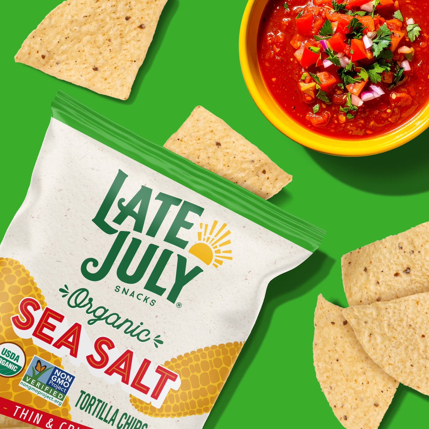 Late July Sea Salt Organic Tortilla Chips, 10.1 oz Bag