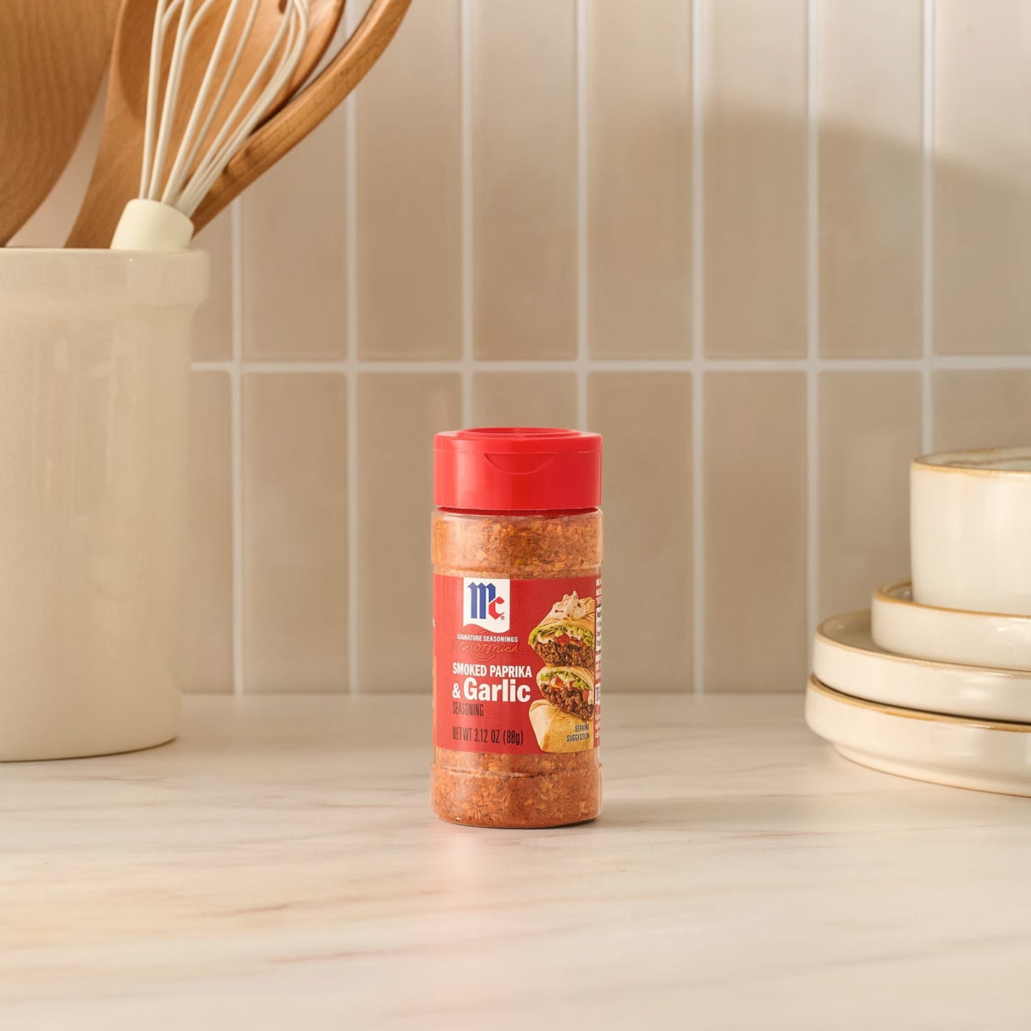 McCormick Smoked Paprika and Garlic Seasoning, 3.12 oz Bottle