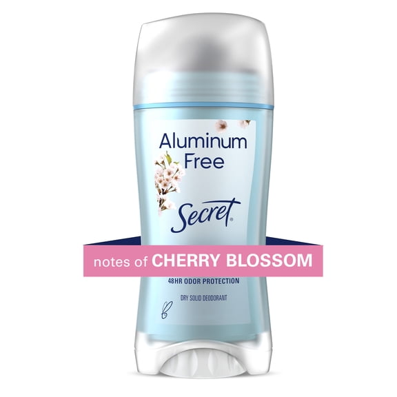 Secret Aluminum Free Deodorant for Women, Cherry Blossom, 2.4 oz
