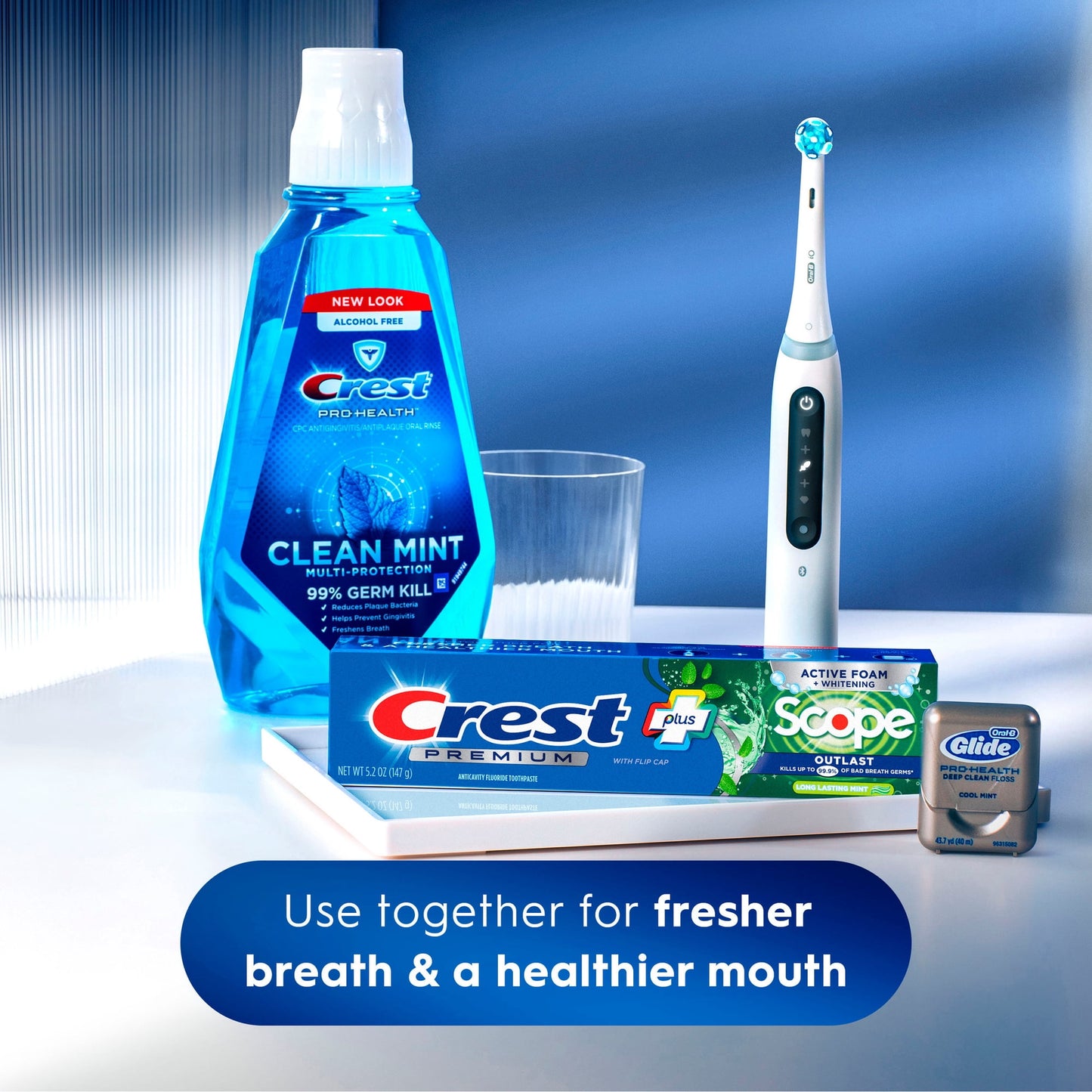 (4 pack) Crest Toothpaste, Premium Plus Scope Outlast Toothpaste, Long Lasting Mint Flavor 5.2 oz