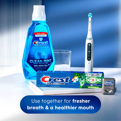 (4 pack) Crest Toothpaste, Premium Plus Scope Outlast Toothpaste, Long Lasting Mint Flavor 5.2 oz