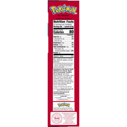 (2 pack) Pokemon Fruit Flavored Snacks, Fat Free and Gluten Free, Value Pack, 17.6 oz, 22 Pouches