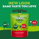 (2 pack) GoGo squeeZ No Sugar Added Apple Strawberry Applesauce Pouches, 3.2 oz (4 Pack)