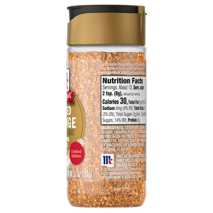 McCormick Spiced Orange Finishing Sugar, 3.7 oz Bottle