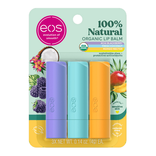 EOS Organic Stick 3pk Blister (Acai Blackberry/Mango Nectar/Fresh Coconut)