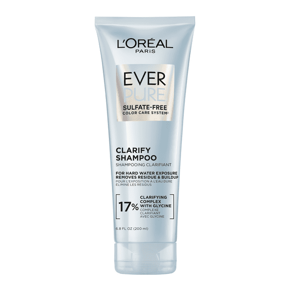 L'Oreal Paris Ever Pure Clarifying Shampoo with Vitamin C, Glycine, for All Hair Types, 6.8 fl oz
