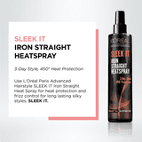 L'Oreal Paris Advanced Hairstyle SLEEK IT Iron Straight Heat Spray, Anti-Frizz, 5.7 fl oz