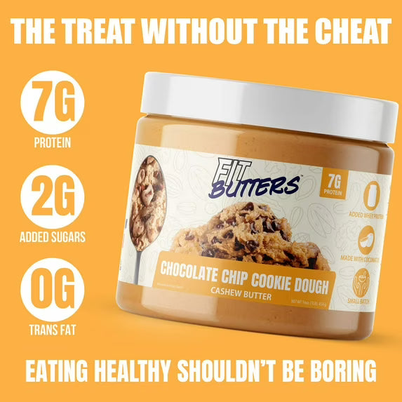 Fit Butters Chocolate Chip Cookie Dough Cashew Butter, 16 oz