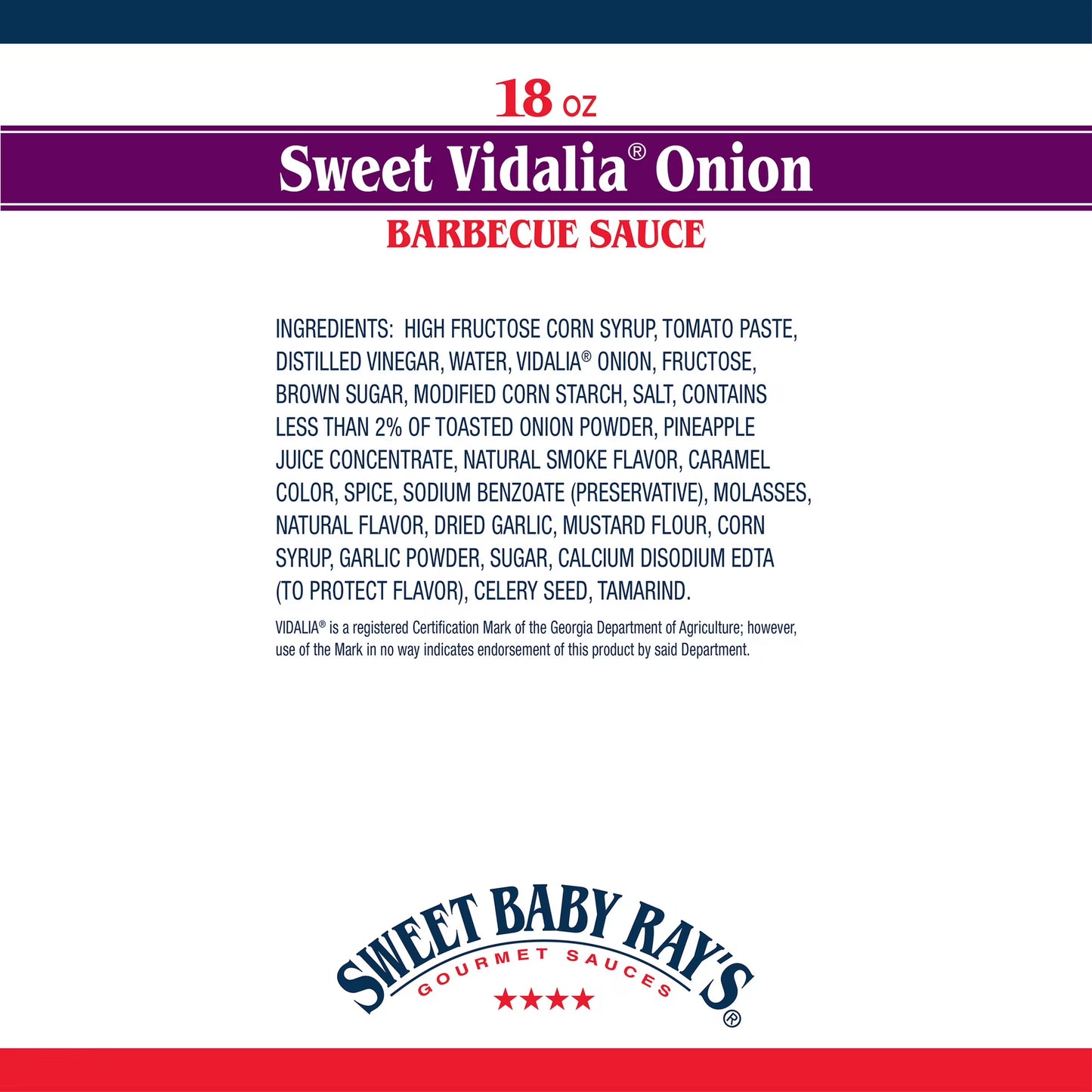Sweet Baby Ray's Sweet Vidalia Onion Barbecue Sauce 18 oz