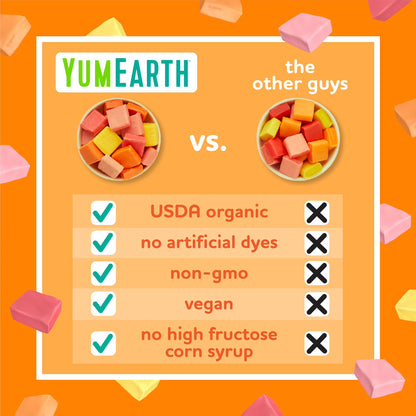 YumEarth Organic Chewys Assorted Fruit Flavors, Gluten Free Chewy Candy, 5oz Bag