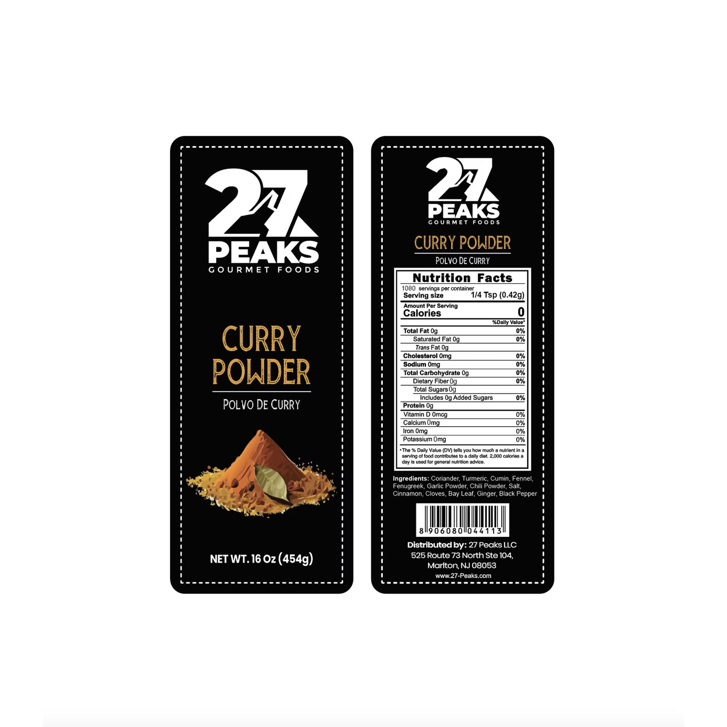 27 Peaks Gourmet No Artificial Flavors Curry Powder, 16 oz Bottle