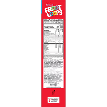 Kellogg's Froot Loops Original Breakfast Cereal, Good Source of Fiber, Mega Size, 24.7 oz