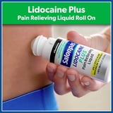 (2 pack) Salonpas Lidocaine Plus Pain Relieving No-Mess Roll On Liquid, 3 fluid oz