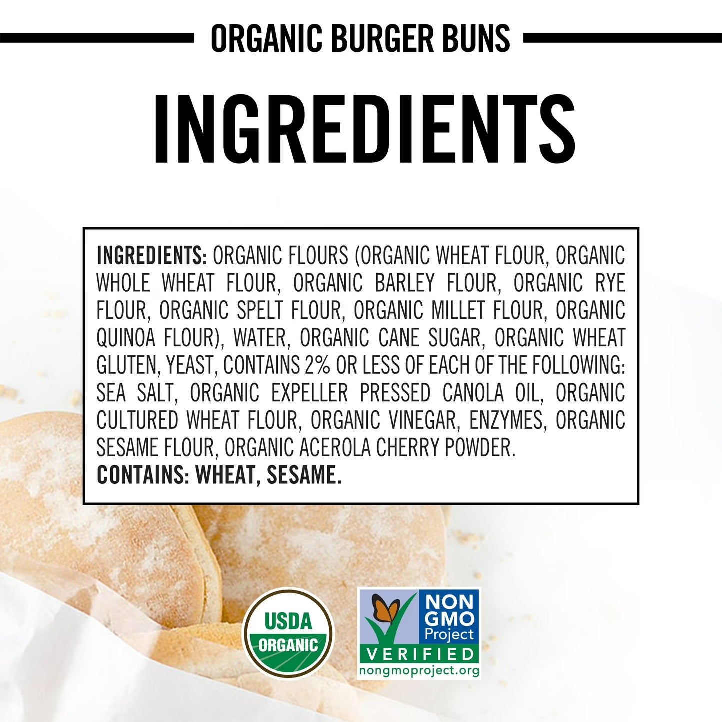 Dave's Killer Bread Burger Buns Done Right, Organic Hamburger Buns, 8 Ct, 17.6 oz, Shelf-Stable