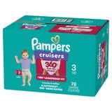 Pampers Cruisers 360 Baby Diapers Size 3, 78 Count (Select for More Options)