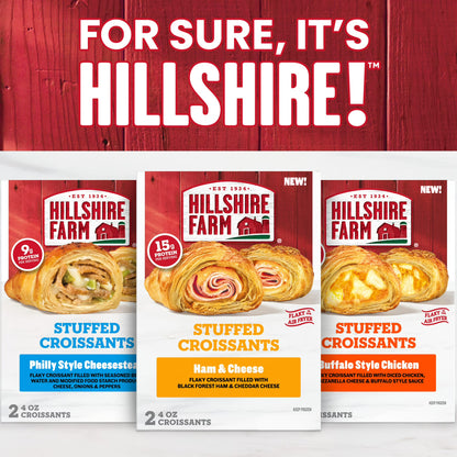 Hillshire Farm Ham & Cheese Stuffed Croissants, 8 oz, 2 Count (Frozen)