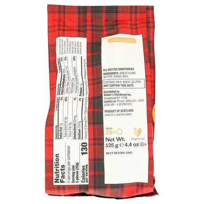 Walker’s Shortbread All-Butter Mini Shortbread Rounds Cookies, Kosher, 25 Count (6 Pack)