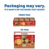 (3 pack) RITZ Peanut Butter Sandwich Crackers, Lunch Snacks, 1.38 oz Snack Pack