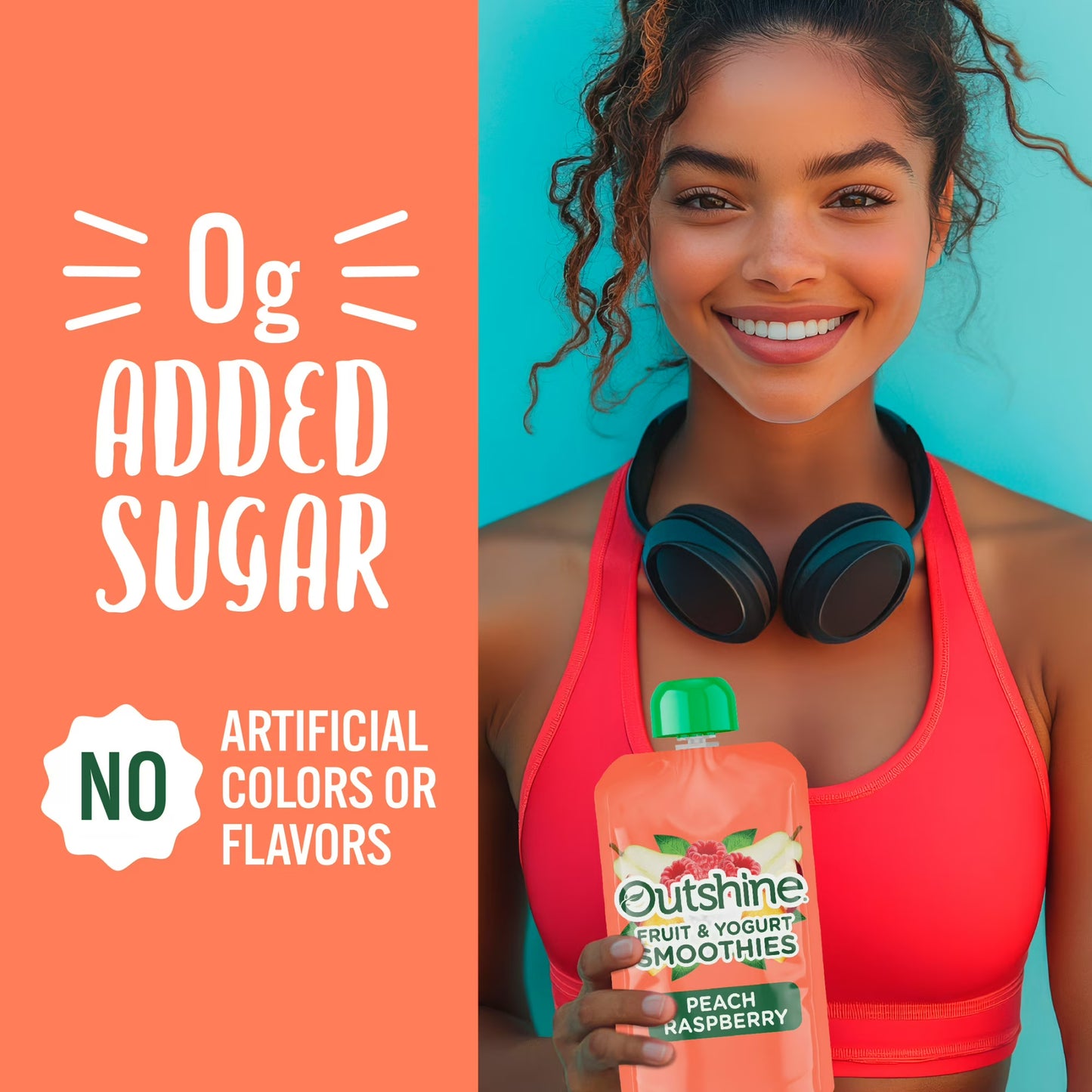 (3 pack) Outshine Fruit and Yogurt On the Go Smoothie Snacks, Peach Raspberry, 3.5 oz Pouches (4 Pack)