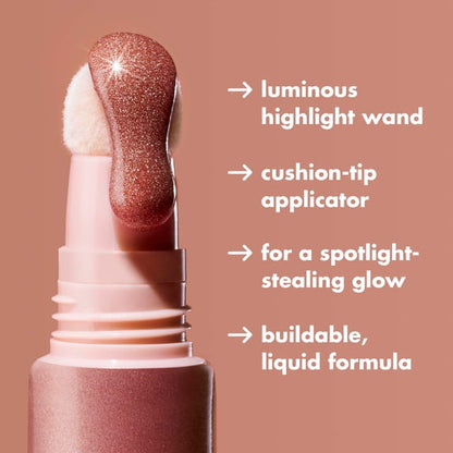 e.l.f. Halo Glow Highlight Beauty Wand, Champagne Campaign, 0.33 fl oz