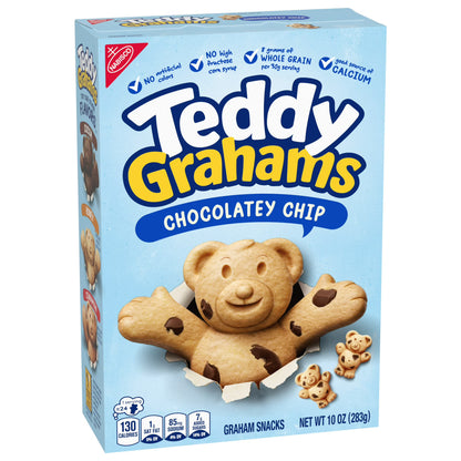 TEDDY GRAHAMS Chocolatey Chip Graham Snacks, Kids Snacks, 10 oz