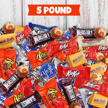 Hershey Bulk Chocolate Candy, 5 lb, Individually Wrapped Assorted Chocolates and Candies with Milk and Nuts