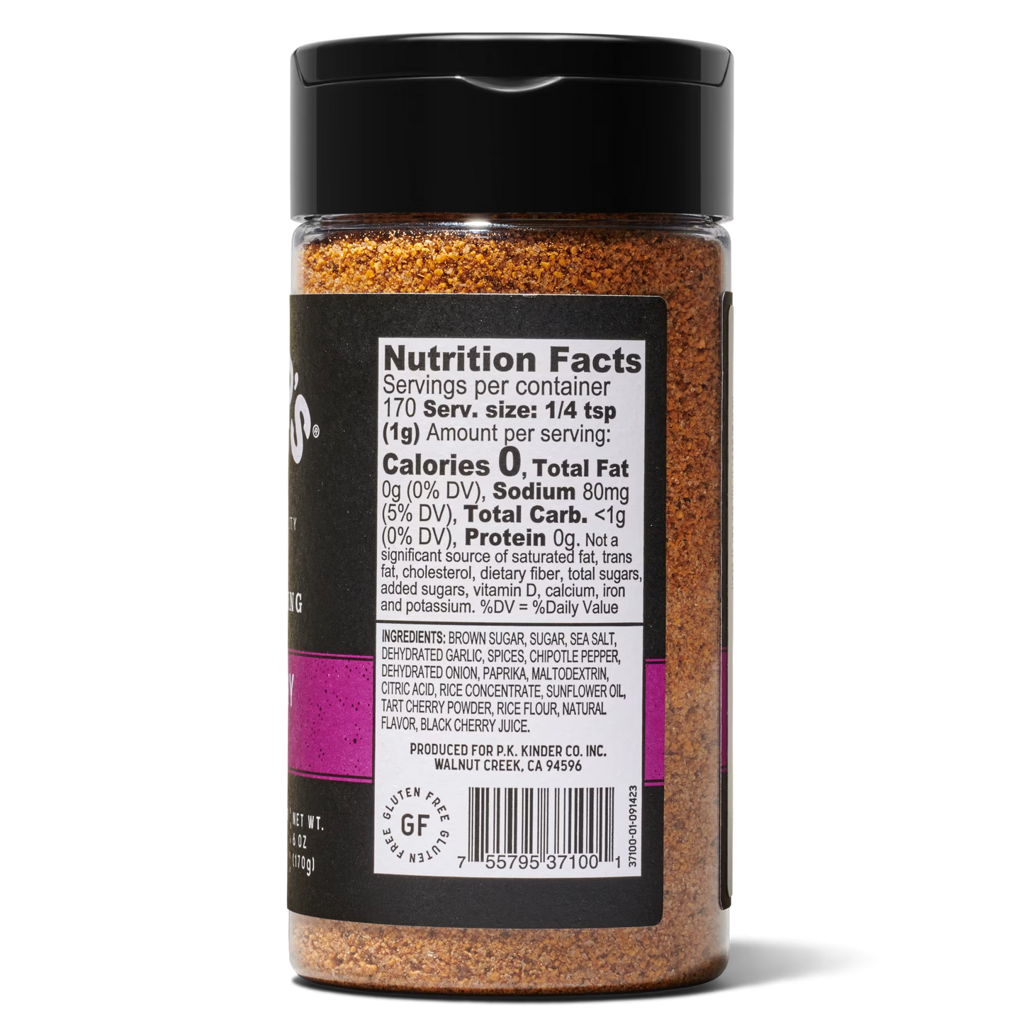 Kinder's Black Cherry Chipotle Seasoning for Grilling, 6 oz