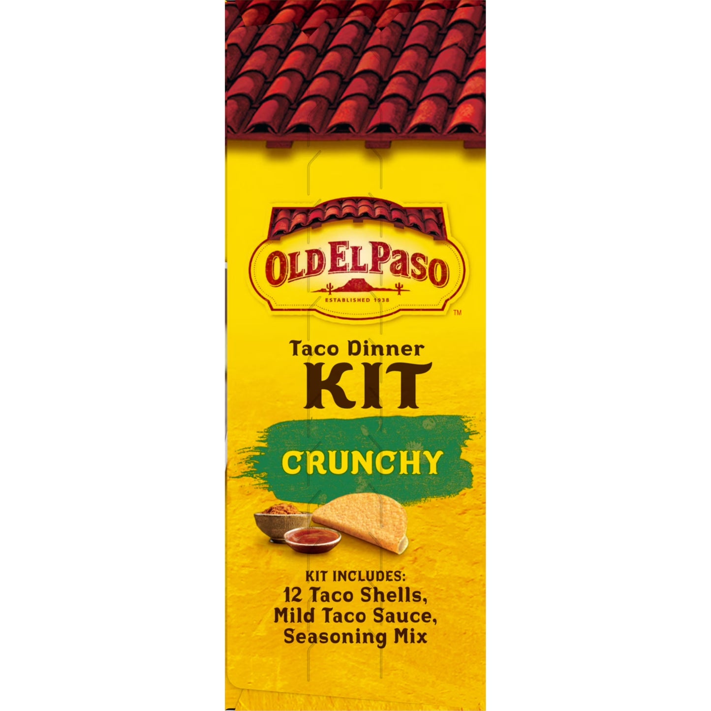 Old El Paso Crunchy Taco Dinner Kit, Easy Meal Prep, 12 Count, 8.8 oz