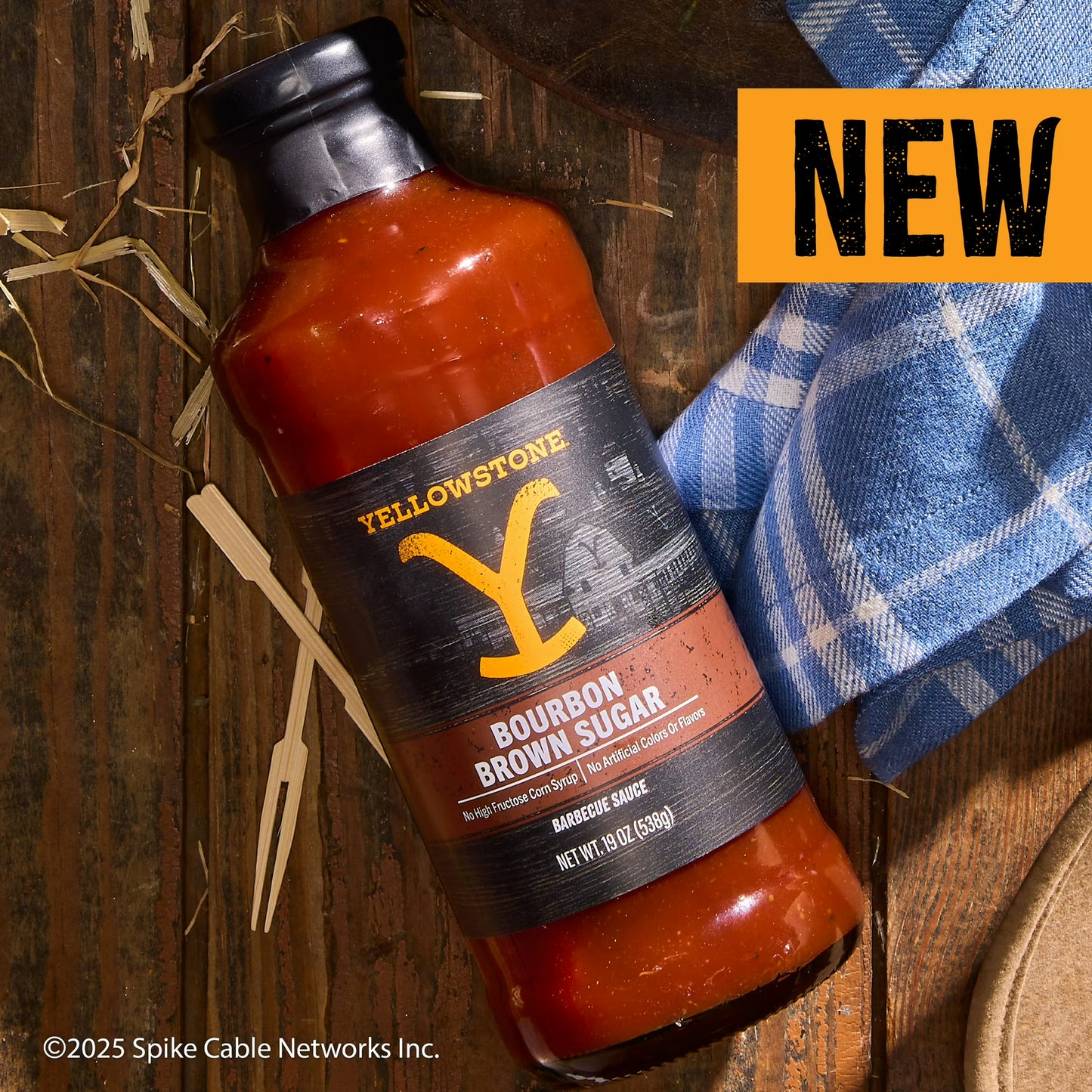 Yellowstone Bourbon Brown Sugar BBQ Sauce, 19 oz