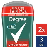 Degree Men Original Deodorant 48-Hour Odor Protection Intense Sport Deodorant For Men 3 oz Twin