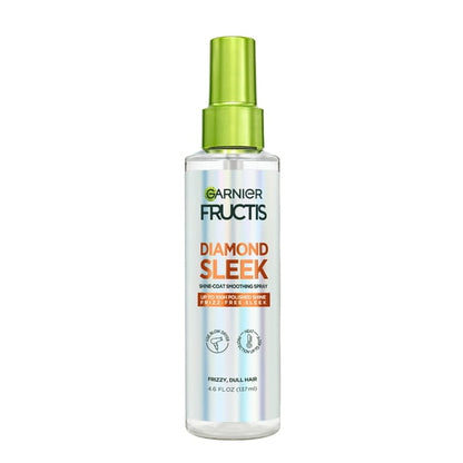 Garnier Fructis Diamond Sleek Shine Spray for Frizzy and Dry Hair, 4.6 fl oz