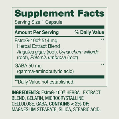 Spring Valley Menopause Support with Estro-G 100 for Women's Health Capsules, 30 Count