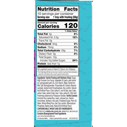 Dunkaroos Vanilla Cookies and Rainbow Chip Frosting, 10 Count, 10 oz