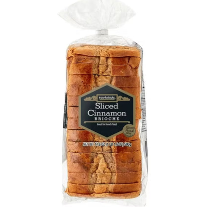 Marketside Sliced Cinnamon Brioche Bread, Shelf-Stable, Regular, 17.6 oz