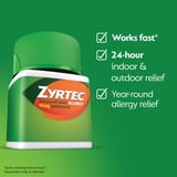 Zyrtec 24 Hour Allergy Medicine Tablets, 10 mg Cetirizine HCl Antihistamine, 30 Count