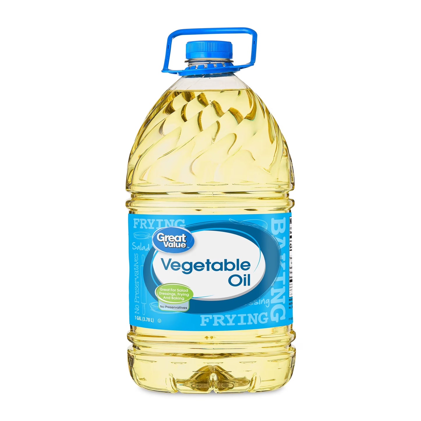 (3 pack) Great Value Vegetable Oil, Heart Healthy and Versatile, 1 Gallon Bottle