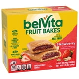 belVita Fruit Bakes, Strawberry, Soft Baked Breakfast Bars, 5 Packs (2 Fruit Bars Per Pack)