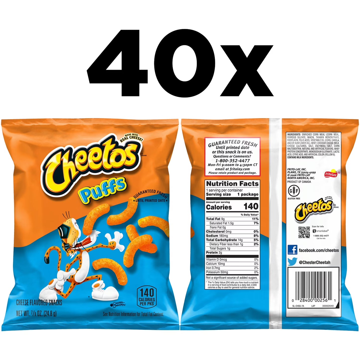 Cheetos Jumbo Puffs, 0.875 oz (40 Count)