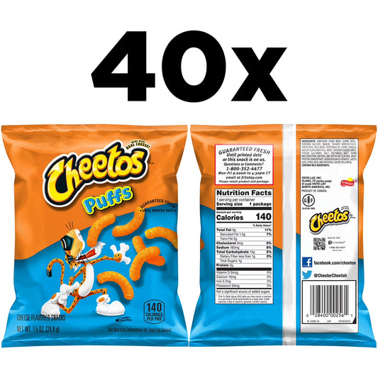Cheetos Jumbo Puffs, 0.875 oz (40 Count)