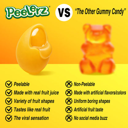 AMOS Peelerz Mango, Peelable Gummy Candy, Real Fruit Flavor, 1 Count, 3.5 oz Bag