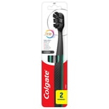 Colgate Total Active Prevention Soft Whitening Toothbrush, Black, 2 Pack