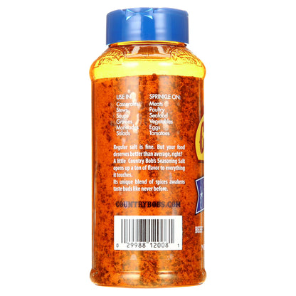 (2 pack) Country Bob's Seasoning Salt for Barbecue & Seasoning, 8oz