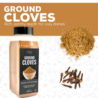 Ground Clove 16.4oz - Quality Ground Cloves - All-Natural, Non-GMO, Gluten-Free, Kosher - Perfect for Baking, Cooking, and Beverages
