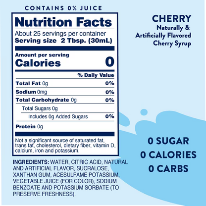 Jordan's Skinny Mixes Sugar Free Cherry Syrup, 25.4 Fl Oz