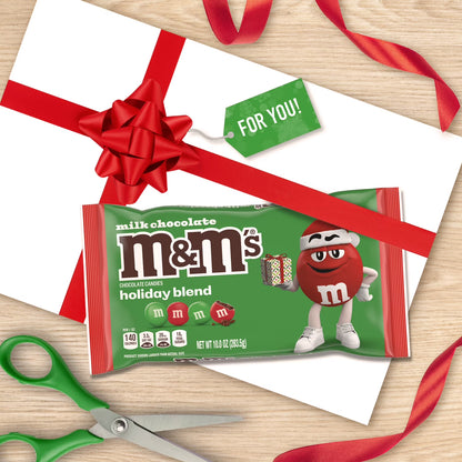 M&M's Milk Chocolate Christmas Candy - 10 oz Bag