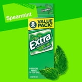 EXTRA Spearmint Sugar Free Chewing Gum, 15 Sticks per Pack, 8 Pack Bulk